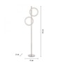 Stojací lampy - LD 15396-21 MINI RITUS LED stojací svítidlo stříbrné lampa na čtení s nožním vypínačem jednoduchý design 3000K - JUST LIGHT - foto 6