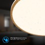 Kruhová - BRI 3871014 Acorus W stropní svítidlo pr.33 cm - 18W, 1850lm, LED, IP44, teplá bílá, bílé/dřevo - BRILONER - foto 6