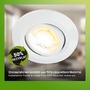 Kruhová - BRI 7587036 Klira 3ks sada LED vestavné bodové svítidlo 230V, stmívatelné, nastavitelné, bílé - BRILONER - foto 6