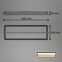 Hranatá - BRI 3846015 Remsa LED stropní svítidlo, dekor dřeva, přímé a nepřímé osvětlení, 60,5 cm, černá/dřevo - BRILONER - foto 6