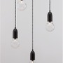 Vícečetná - NV 9536420 Závěsné svítidlo VEDA černý kov a čiré sklo G9 5x6W 230V IP20 bez žárovky - NOVA LUCE - foto 6