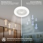Ventilátory - BRILO 3890016 Tuuletin A stropní svítidlo s ventilátorem pr.48,5 cm - 48W, 5300lm, LED, stmívatelné, dálkový ovladač, CCT, RGBIC, bílé - BRILO - foto 6