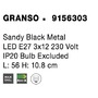 Dekorativní - NV 9156303 Stropní svítidlo GRANSO černý kov E27 3x12W 230V IP20 bez žárovky - NOVA LUCE - foto 6