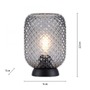 Stolní lampy dekorační - LD 14906-18 REISHI LED stolní lampa černá kouřové sklo šňůrový vypínač kruhové - LEUCHTEN DIREKT / JUST LIGHT - foto 6