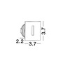 Zapuštěná - NV 8090801 Venkovní zapuštěné svítidlo do zdi PASSAGGIO bílý hliník LED 1W 3000K 3V IP54 délka kabelu 1.80m použijte driver 9020170 - NOVA LUCE - foto 6