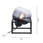 Stolní lampy dekorační - LD 15423-18 ZEA LED stolní lampa 1 ramenné černé kouřové sklo moderní do interiéru - LEUCHTEN DIREKT / JUST LIGHT - foto 6