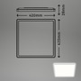 Hranatá - BRILO 7158-416 Slim svítidlo LED panel, 42 cm, 3000 lm, 22 W, bílé - BRILO - foto 6