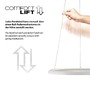 Kruhová - LD 15570-16 Kolekce Schöner Wohnen LED závěsné svítidlo QUILLO, bílá, kruhové, stmívatelné, Comfort Lift, SimplyDim, 3000K - JUST LIGHT - foto 6