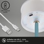 Na stůl - BRILO 7438010 LED nabíjecí stolní lampa 38 cm 2,6W 280lm tyrkysová (starý kód: BRILO 7438-010) - BRILO - foto 6