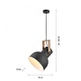 Dekorativní - LD 15747-18 CUP 2.0 závěsné svítidlo průměr 30cm 1 ramenné dřevo z akácie nastavitelná výška - JUST LIGHT - foto 6