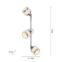 Bodová - LD 15373-17 ACCOR LED stropní svítidlo 3 ramenné lesklý chrom otočné do interiéru - LEUCHTEN DIREKT / JUST LIGHT - foto 6