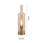 Stolní lampy dekorační - LD 14006-27 Stolní lampa BOTTLE, jantarové sklo, šňůrový vypínač, vyměnitelná žárovka - JUST LIGHT - foto 6