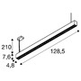 Podélná - LA 1010512 GLENOS® PRO závěsné svítidlo, 1, 2 m, DALI, UGR16, délka závěsu 210 cm, 4000K, 75°, černá - BIG WHITE (SLV) - foto 6