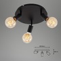 Bodová - BRI 2868-035 Bodové svítidlo pr. 30 cm 3x E27 60W černá - BRILONER - foto 6