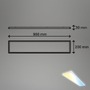 Hranatá - BRILO 7533016 Tava LED stropní svítidlo 98cm, stmívatelné, dálkový ovladač, bílé - BRILO - foto 6