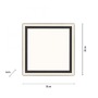 Hranatá - LD 14450-18 LED stropní svítidlo 30x30cm, černá, dálkové ovládání, stmívatelné, CCT ovládané přes aplikaci Tuya 2700-5000K - JUST LIGHT - foto 6