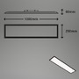 Hranatá - BRILO 7067015 Slim svítidlo LED panel, 100 cm, 22 W, černá (starý kód: BRILO 7067-015) - BRILO - foto 6