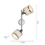 Bodová - LD 15372-17 ACCOR LED stropní svítidlo 2 ramenné lesklý chrom otočné do interiéru - LEUCHTEN DIREKT / JUST LIGHT - foto 6