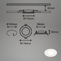 Kruhová - BRI 7049-016 LED vestavné svítidlo, pr. 11,5 cm, LED modul, 6W, 600 lm, bílé - BRILONER - foto 6