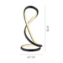 Stolní lampy dekorační - PN 4352-18 LED stolní lampa TWIST, černá, noční stolní lampa, šňůrový stmívač, 2700K - PAUL NEUHAUS - foto 6