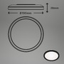 Kruhová - BRILO 7150-415 Slim svítidlo LED panel, pr. 19 cm, 12 W, černá - BRILO - foto 6