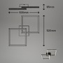 Hranatá - BRILO 3751-015 LED stropní svítidlo, 52 cm 20 W, 2000 lm, černá - BRILO - foto 6