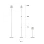 Dekorační - LD 19252-16 LED bateriové svítidlo bílé, stojací a stolní lampa, dotykový stmívač, IP54 pro venkovní použití 3000K - JUST LIGHT - foto 6