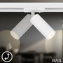 Lištové Briloner 230V - BRILO 8007016 LED spot 5,5W lištový systém 230V vysokonapěťový, stmívatelné, teplá bílá, 4x10 cm, bílý - BRILO - foto 6