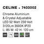 Kruhová - NV 7403002 Závěsné svítidlo CELINE chromovaný hliník a křišťál nastavitelné LED 52W 3000K IP20 - NOVA LUCE - foto 6