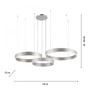 Kruhová - PN 2507-55 SCULLI LED závěsné svítidlo stříbrná kruhové senzor stmívatelné CCT 2700-5000K - PAUL NEUHAUS - foto 6