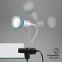 Stolní lampy s klipem - BRI 2989-010P Ukončená výroba  Flexibilní svítidlo se svorkou 34 cm 1xGU10 3W 250lm titan-modrá - BRILONER - foto 6
