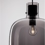 Koule - NV 9236500 Závěsné svítidlo CINZIA kouřové sklo černý kabel černá kovová základna E27 1x12W 230V IP20 bez žárovky - NOVA LUCE - foto 6
