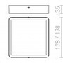 Technická - RED R12810 HUE SQ 17 stropní bílá 230V LED 18W 3000K - RED - DESIGN RENDL - foto 6