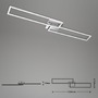 Hranatá - BRILO 3145018 LED CCT rám 110 cm 2x40W 2200lm chrom (starý kód: BRILO 3145-018) - BRILO - foto 6