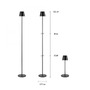 Dekorační - LD 19252-18 LED bateriové svítidlo černé, stojací a stolní lampa, dotykový stmívač, IP54 pro venkovní použití 3000K - JUST LIGHT - foto 6