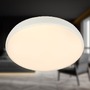 Kruhová - BRILO 3876016 Nikan stropní svítidlo pr.28,5 cm - 22W, 2300lm, LED, stmívatelné, CCT, dálkový ovladač, bílé - BRILO - foto 6
