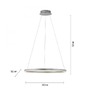 Kruhová - LD 15394-95 RITUS LED závěsné svítidlo kruhové, stmívatelné, hliník, 3 krokové stmívání, teplá bílá krokově stmívatelné 3000K - LEUCHTEN DIREKT / JUST LIGHT - foto 6