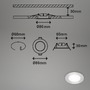 Kruhová - BRI 7125-434 LED vestavná svítidla 3ks sada, pr.8,6 cm, 3x LED, 3 W, 350 lm, matný chrom - BRILONER - foto 6