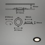 Kruhová - BRI 7053-015 LED vestavné svítidlo, pr. 11,5 cm, LED modul, 6W, 600 lm, černá - BRILONER - foto 6