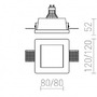 Sádrová - RED R12356 DAN SQ 80 zápustná sádrová 230V GU10 35W - RED - DESIGN RENDL - foto 6