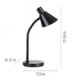 Stolní lampy pracovní - LD 11248-18 PIXIE LED stolní lampa černá s vypínačem flexibilní na psací stůl 3000K - JUST LIGHT - foto 6