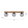 Dekorativní - LD 11393-79 GREEN WIDO LED stropní svítidlo 3 ramenné dřevo kouřová barva v udržitelném designu IP20 - LEUCHTEN DIREKT / JUST LIGHT - foto 6