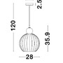 Koule - NV 9190883 Závěsné svítidlo ODELL chromovaný hliník opálové sklo E27 1x12W 230V IP20 bez žárovky - NOVA LUCE - foto 6