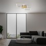 Hranatá - BRILO 3217-017 LED stropní svítidlo, 76,3 cm, 30 W, 1300 lm, zlatá - BRILO - foto 6