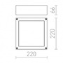 Přisazená - RED R10552 SCOTT stropní stříbrnošedá 230V SMD LED 9.8W IP54 3000K - RED - DESIGN RENDL - foto 6