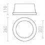 Bezrámečková - RED R10444 AKCE - MIA kruhová zápustná sádrová 230V E27 2x40W - RED - DESIGN RENDL - foto 6