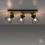 Bodová - LD 15119-18 TARO LED stropní svítidlo přírodní dřevo černá 3 ramenné otočné industriální design - LEUCHTEN DIREKT / JUST LIGHT - foto 6