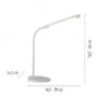 Stolní lampy pracovní - LD 11030-16 ELLY LED stolní lampa bílá stmívatelné dotykem CCT na psací stůl 2700-5000K - JUST LIGHT - foto 6