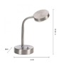 Stolní lampy pracovní - LD 14419-55 HENSKEN LED stolní lampička stříbrná barva 3000K - LEUCHTEN DIREKT / JUST LIGHT - foto 6