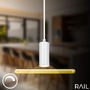 Lištové Briloner 230V - BRILO 8016046 1-fázový lištový systém, kompletní sada, 4x LED závěsná svítidla, bílá - BRILO - foto 6
